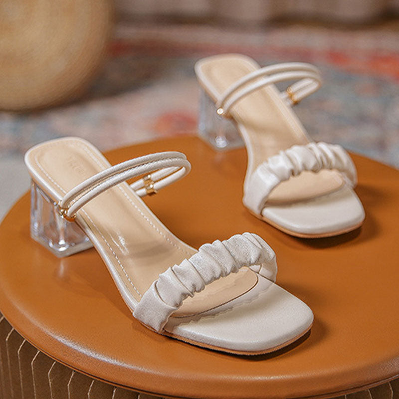 Women's summer chunky heel sandals